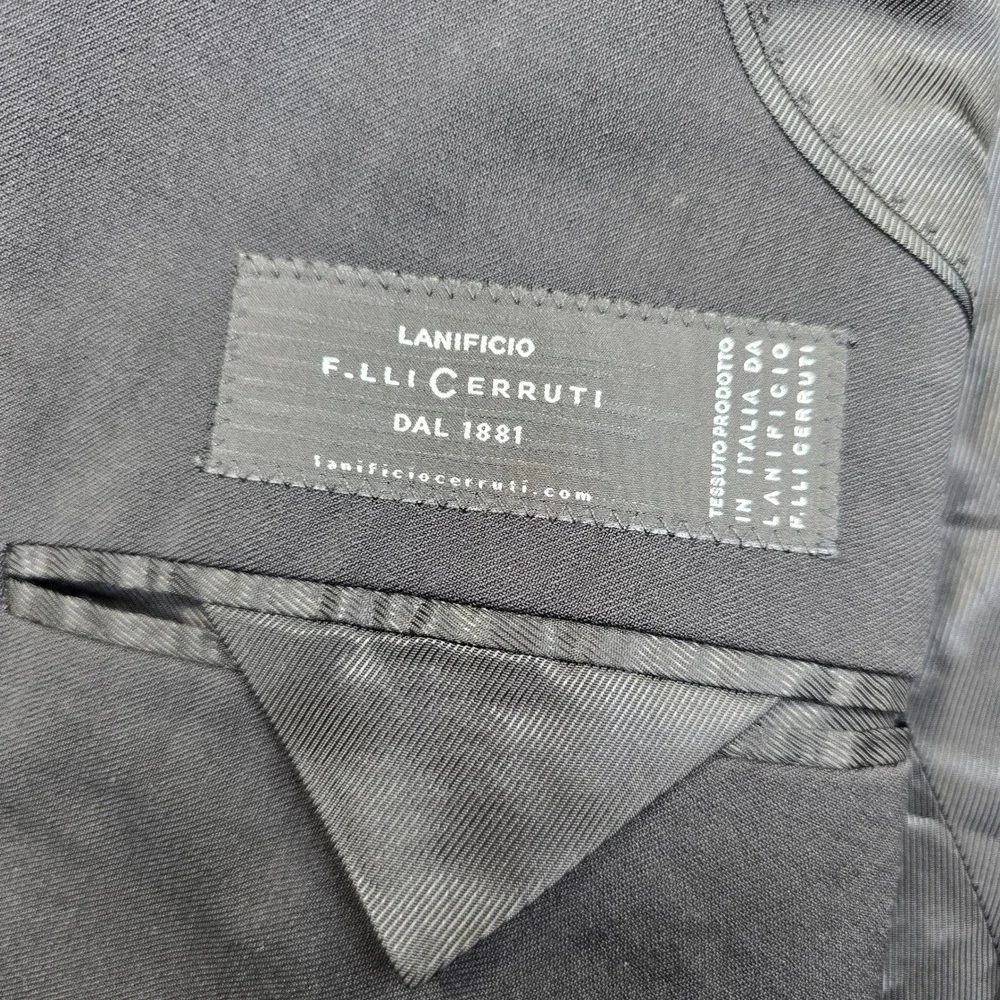 Banana Republic Black Wool Suit Jacket Mens 46R‎ 46 Modern Fit Italian Blazer